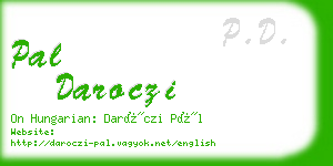 pal daroczi business card